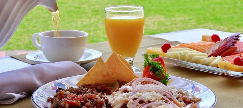 Desayuno en el restaurante